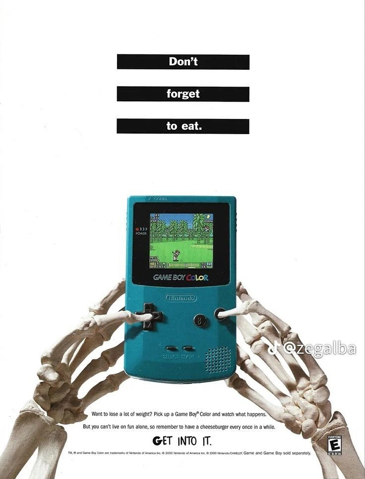 Gaming & Esports creative ad: Skeleton hands: forgot to eat gaming