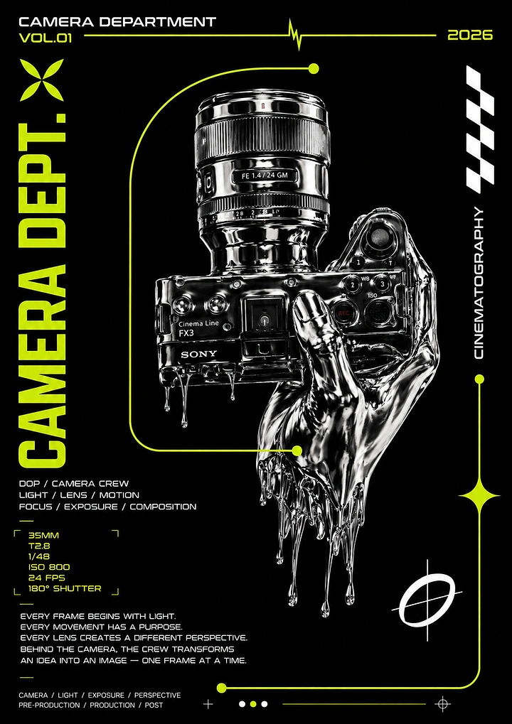 Cameras & Camera Stores creative ad: Camera transformed into dramatic sci-fi figure