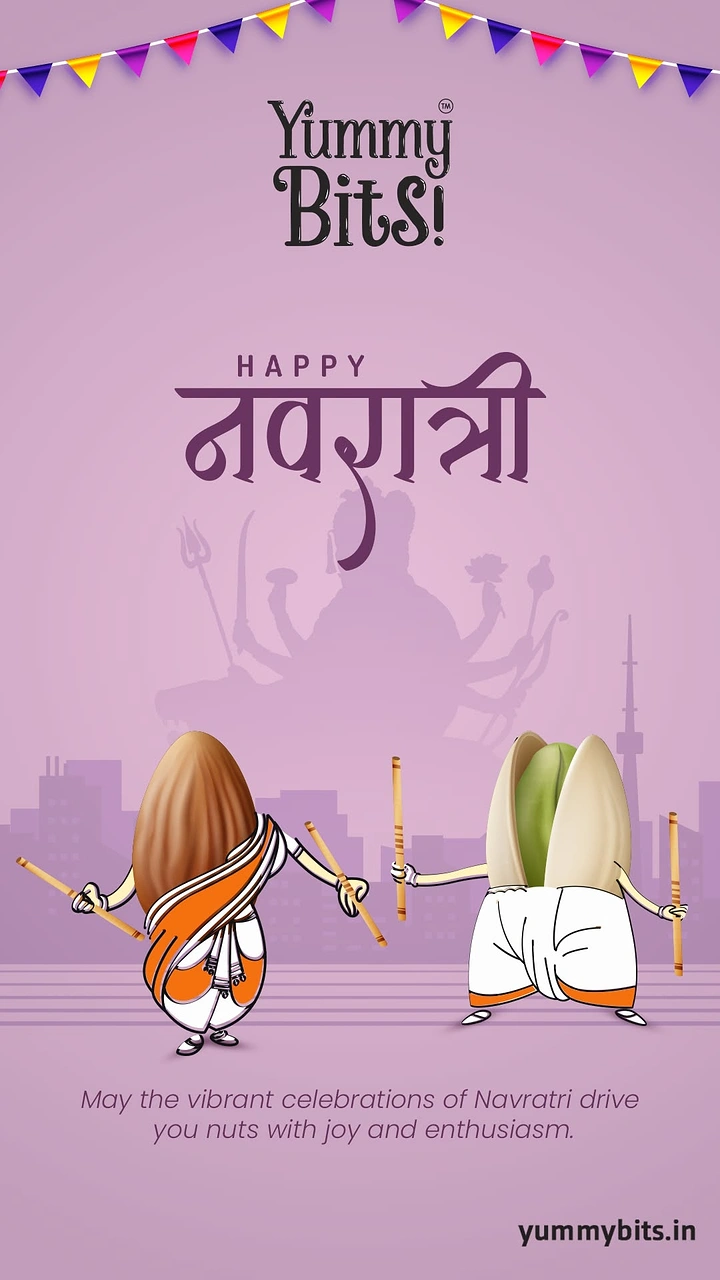 Navratri creative ad: Dry-fruit characters doing dandiya, 'drive you nuts' pun