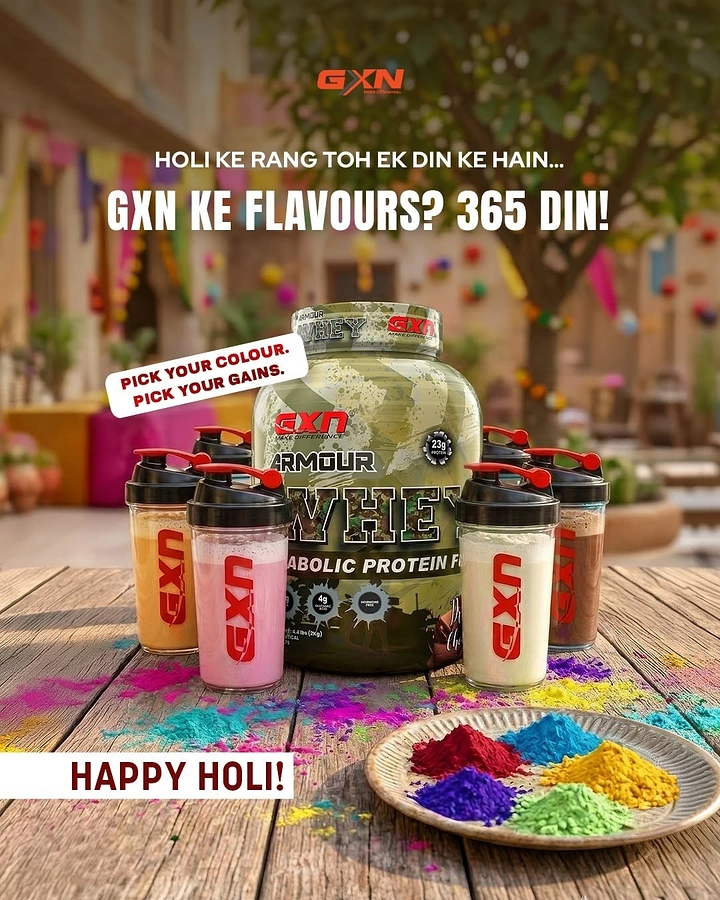 Holi creative ad: Colour-one-day vs flavours-365-days pun