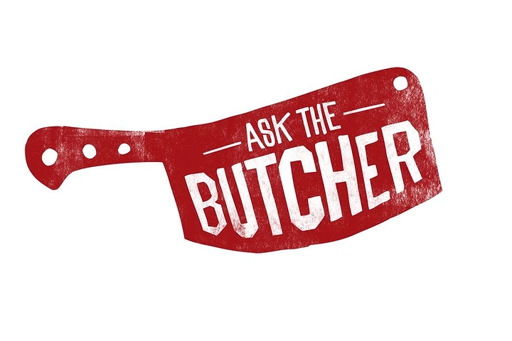 Meat & Seafood Shops creative ad: Knife-shaped sign delivers clear butcher invitation