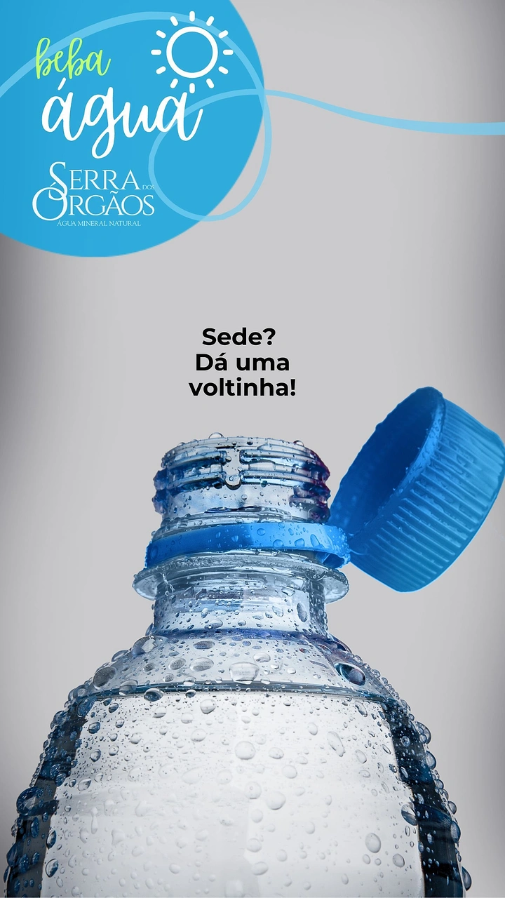 Packaged Drinking Water creative ad: Playful thirst and cap pun