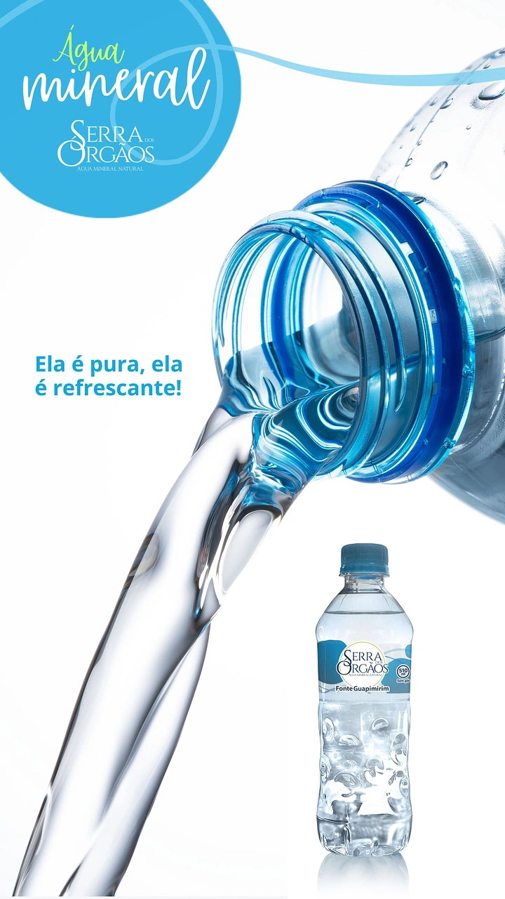 Packaged Drinking Water creative ad: Bottle cap becomes water source