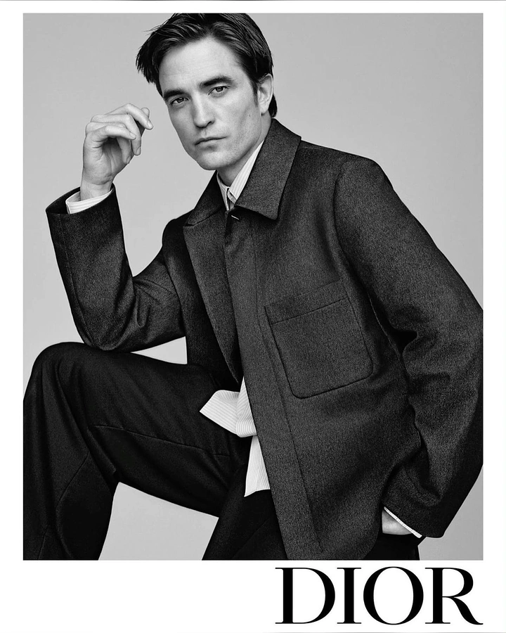 Men's Suits & Formal Wear creative ad: Exceptional Dior portrait and typography