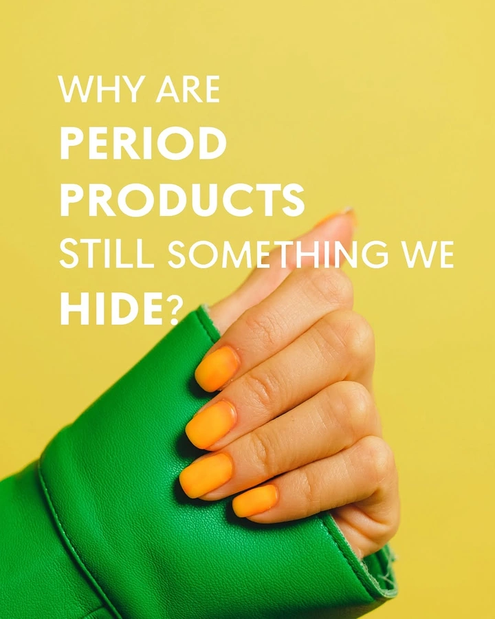Period Care & Feminine Hygiene creative ad: Hands visually express period-product stigma