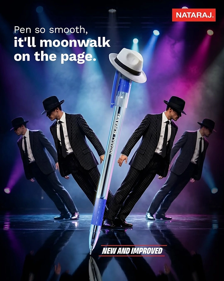 Pens & Writing Instruments creative ad: Pens moonwalk in a memorable dance metaphor