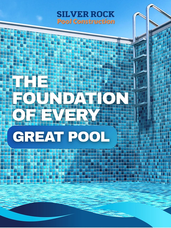 Swimming Pools & Pool Care creative ad: Tile wall as pool foundation metaphor