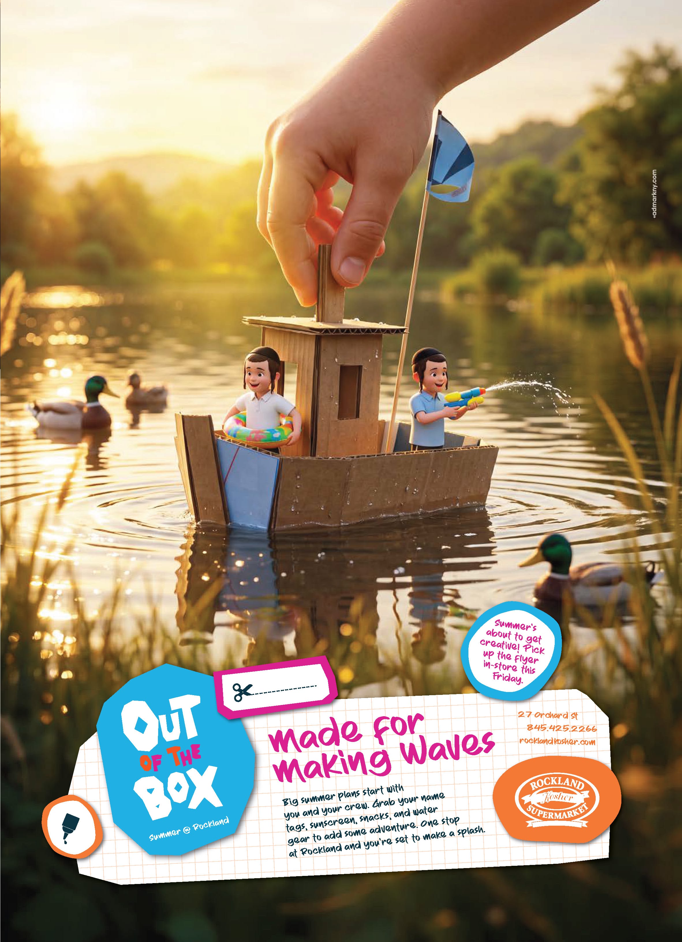 Instagram post: Cardboard boat visualizes making waves