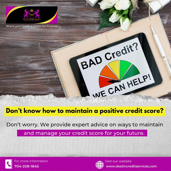 Credit Repair & Credit Score Services creative ad: Magnifying glass frames bad-credit message