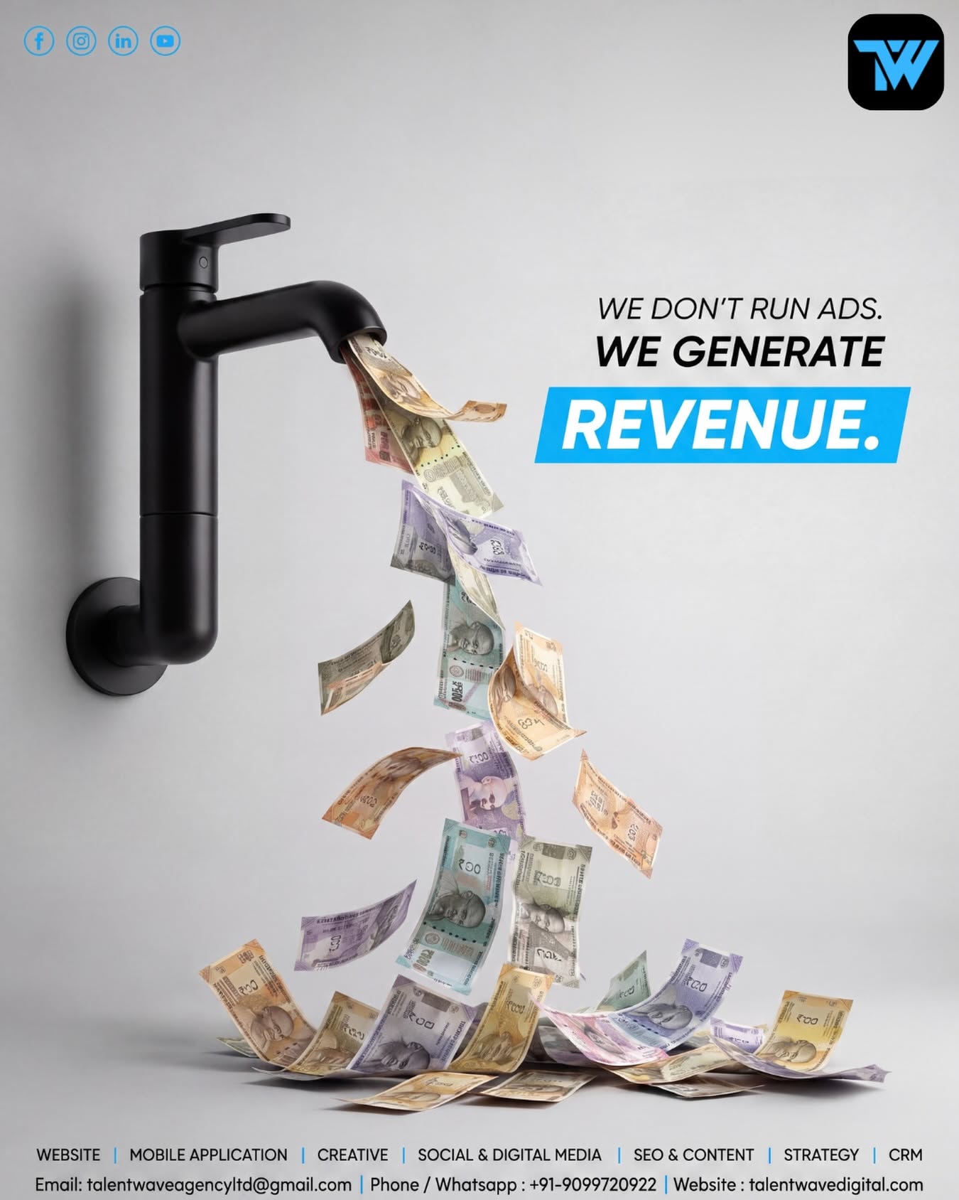 Tap pouring cash: ads generate revenue
