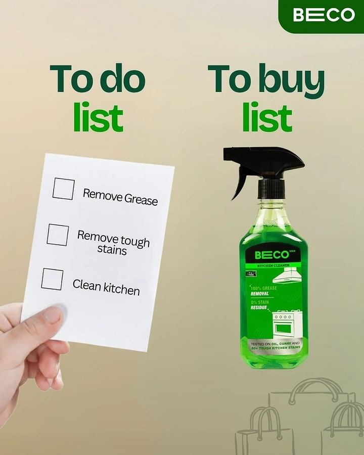 Cleaning Services creative ad: To-do list versus to-buy list pun
