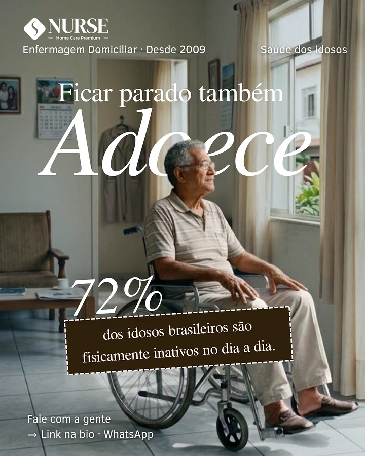 Senior Care creative ad: Inactivity statistic, 'staying still sickens'