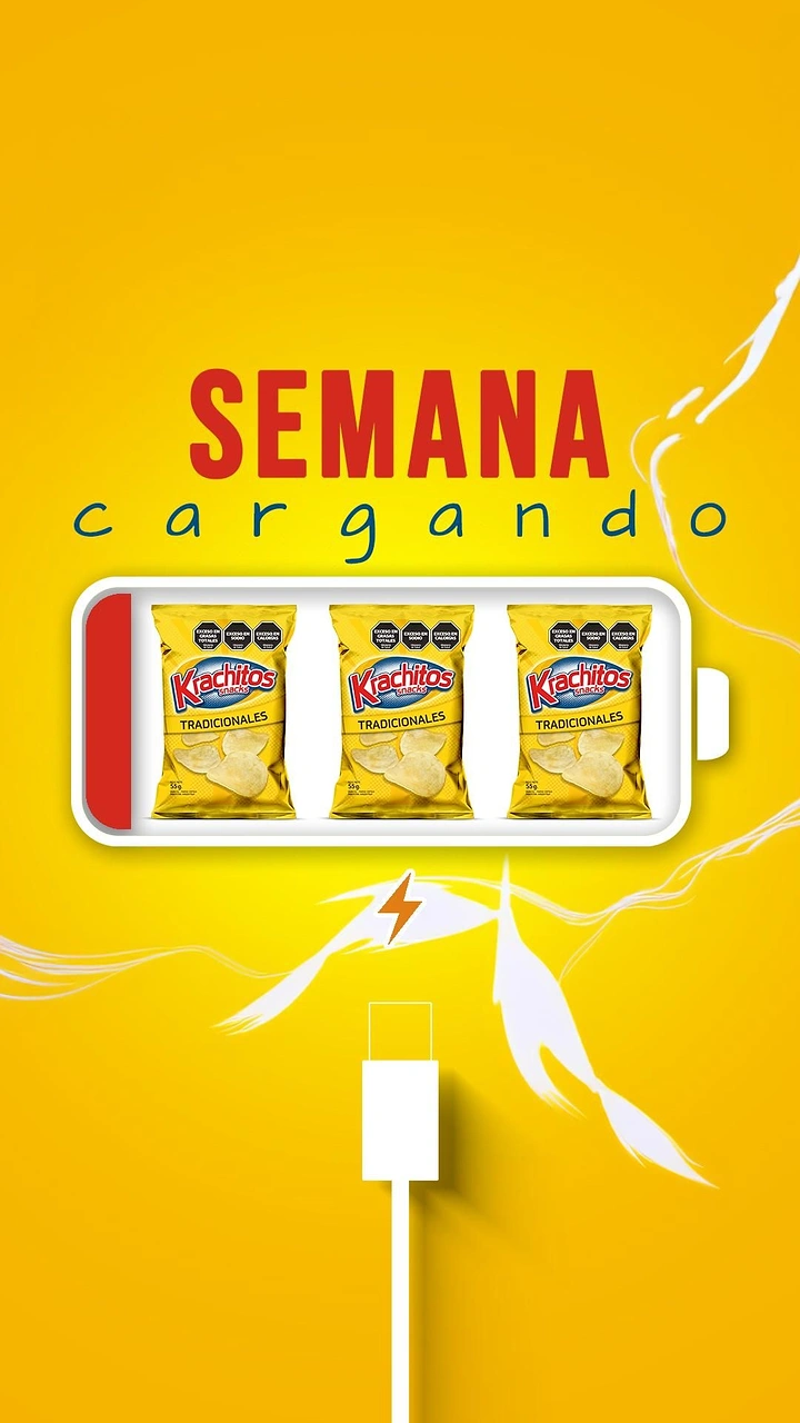 Snacks & Namkeen Brands creative ad: Chip packs as battery charge metaphor