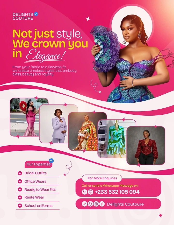 Plus-Size Fashion creative ad: Crowning elegance idea, distinctive styling