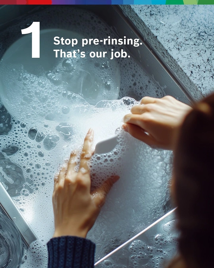 Appliance Repair creative ad: Clever anti-rinsing dishwasher copy