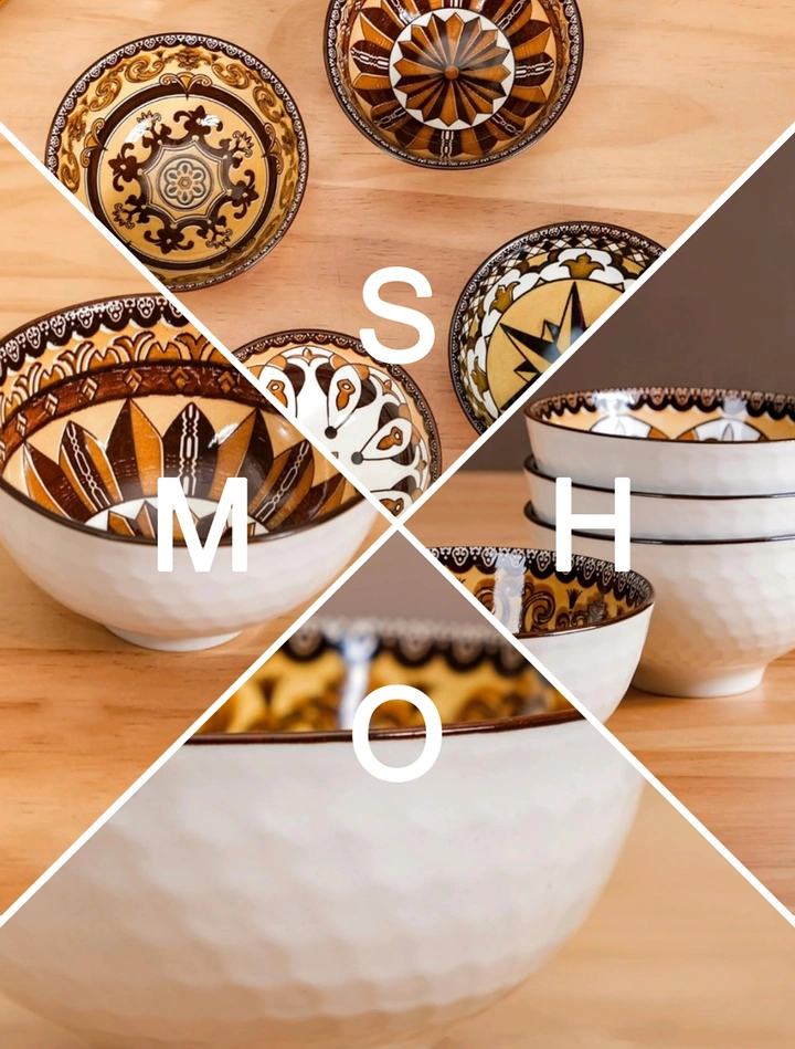 Tableware & Crockery creative ad: Plates spell HOME in clever collage