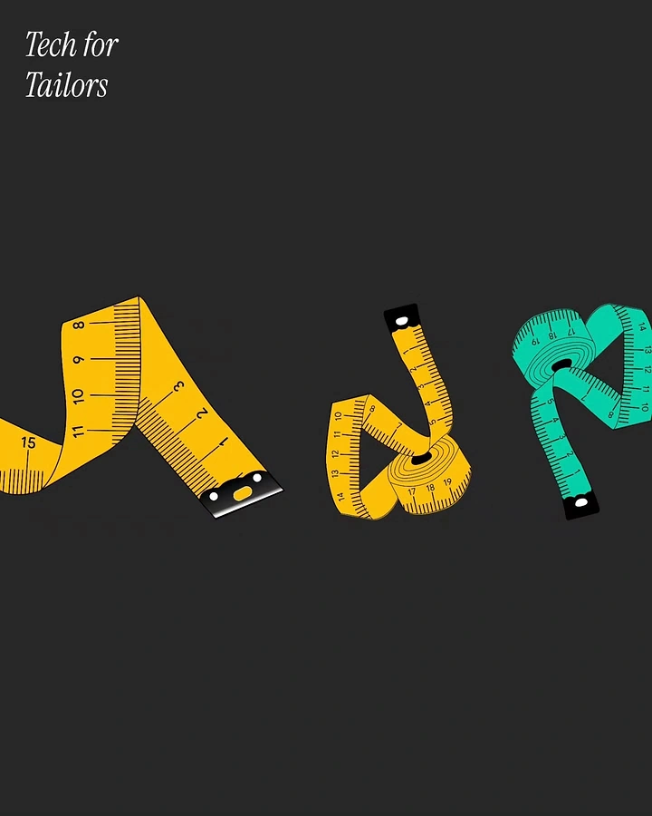 Tailors & Alterations creative ad: Measuring tapes bent into letters