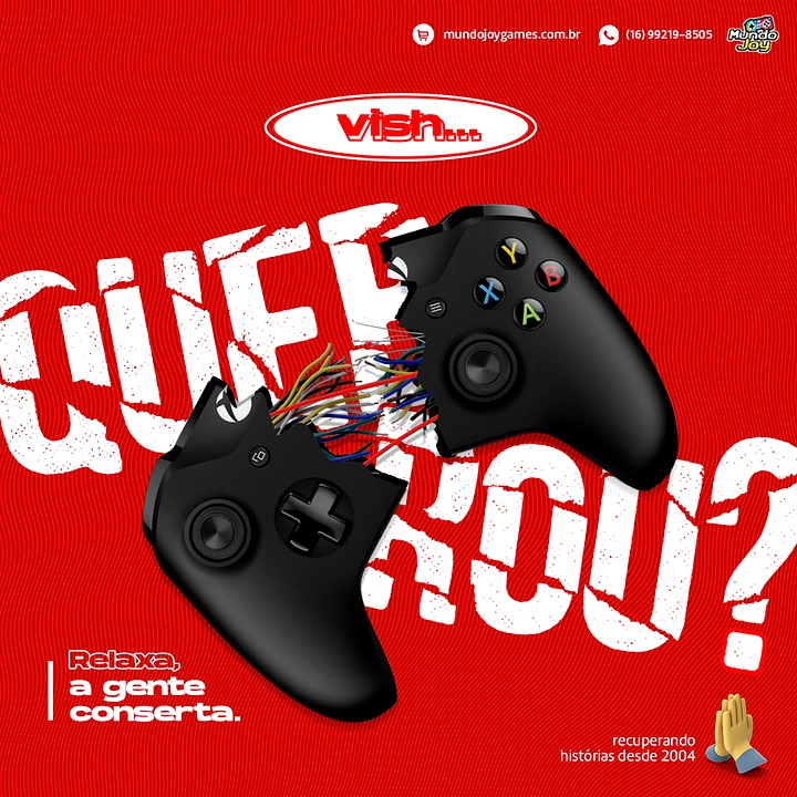 Gaming & Esports creative ad: Broken controller for repair service