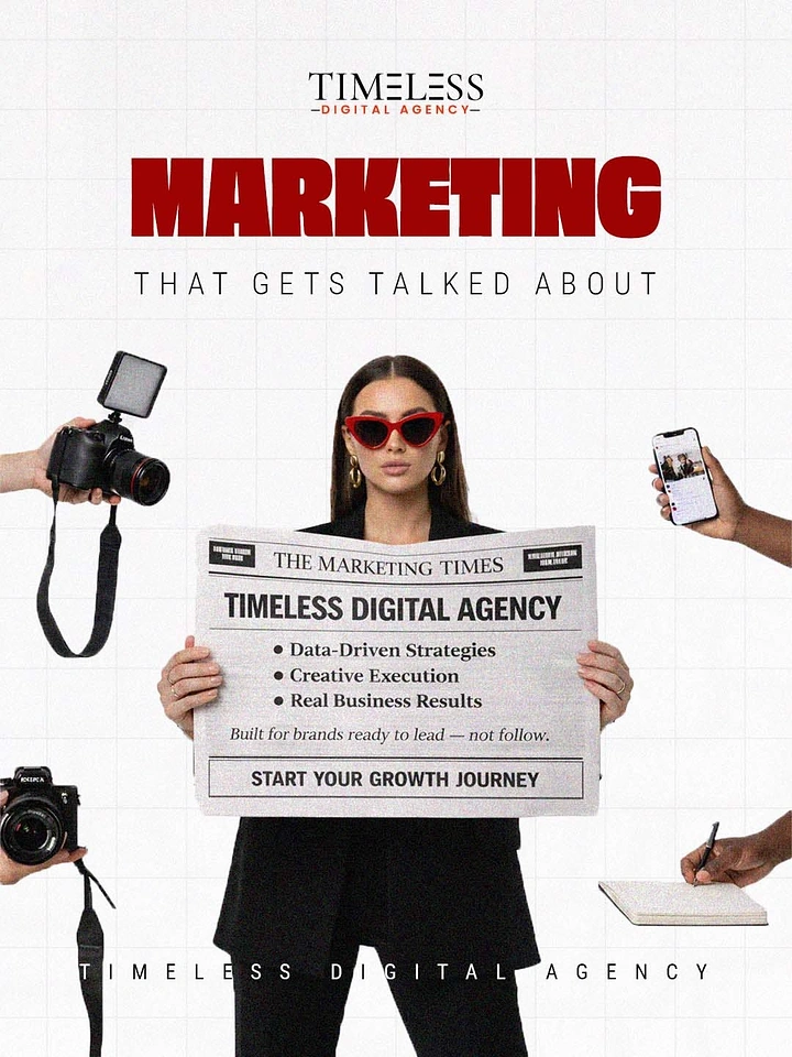 Agency creative ad: Newspaper headline metaphor, talked-about agency