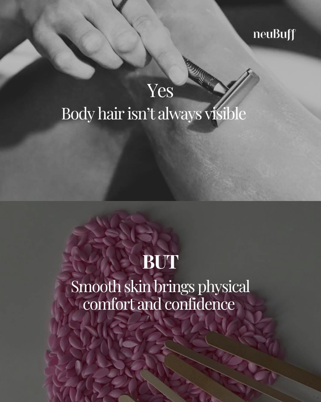 Instagram post: Skeptical Barbie with razor, witty copy, slide 4
