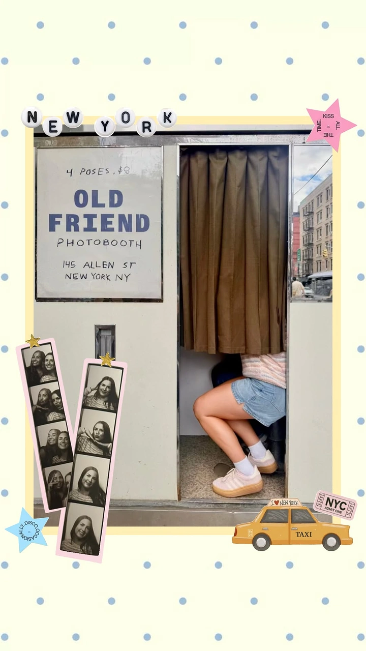 Photo Booth Rentals creative ad: Old Friend concept turns booth into keepsake