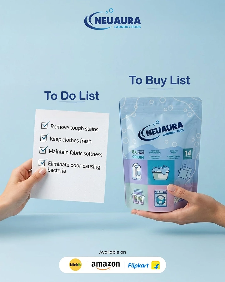 Laundry & Dry Cleaning creative ad: To-do list paired with to-buy product