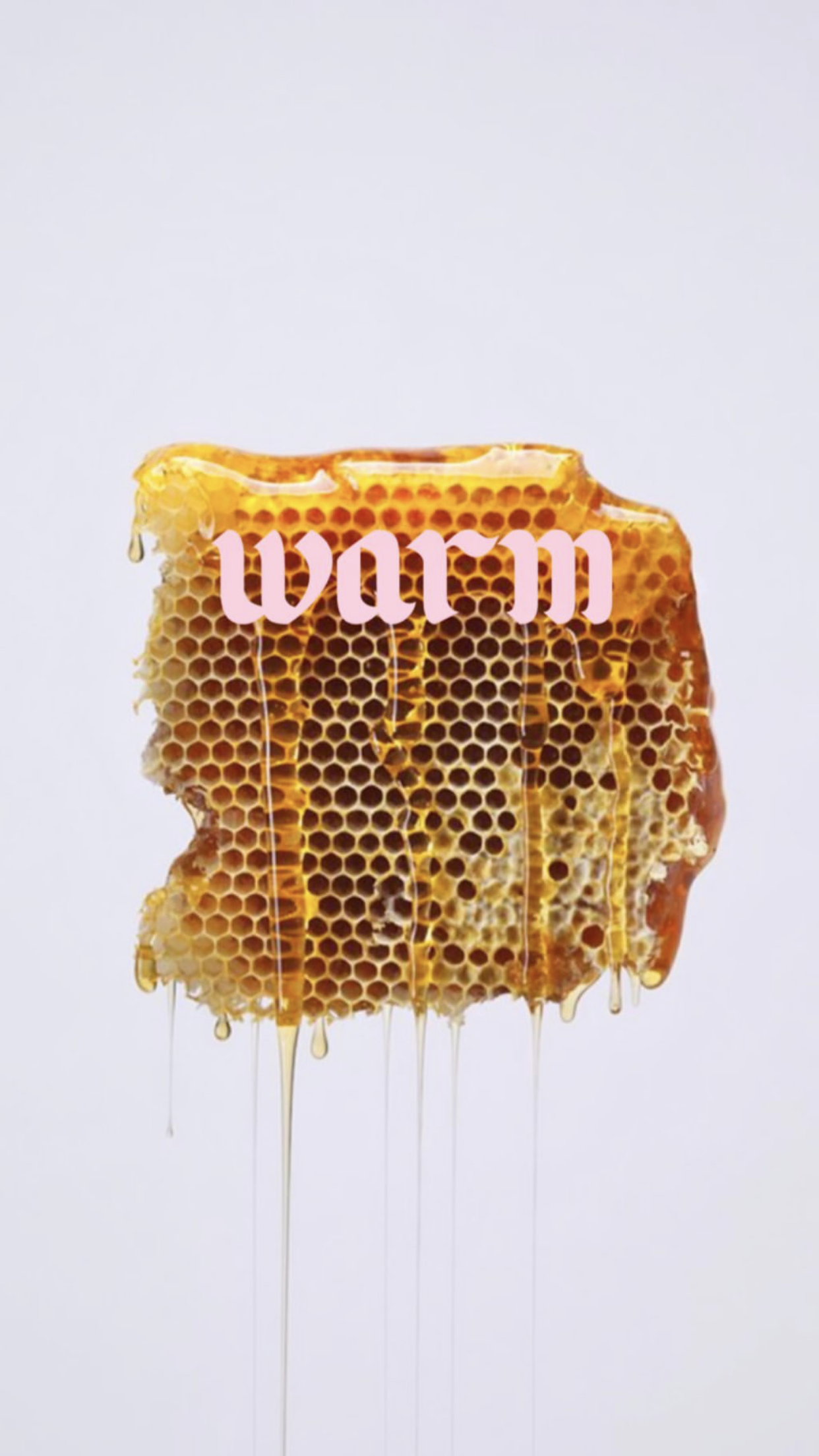 Story: Playful yum lettering forms honeycomb