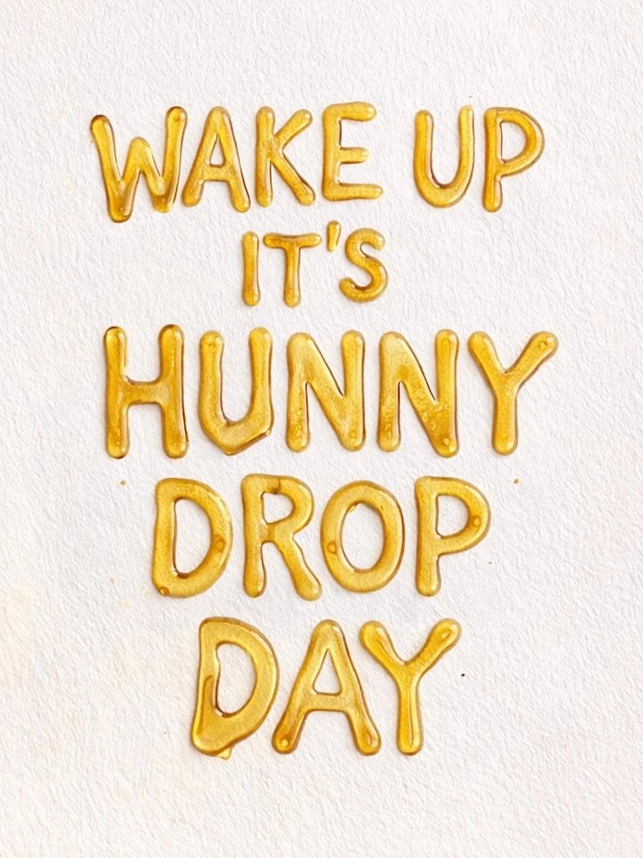 Honey Brands creative ad: Honey-drip typography with catchy pun