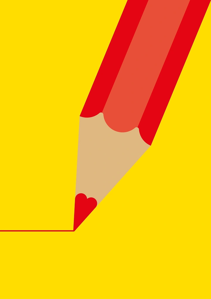 Pens & Writing Instruments creative ad: Pencil transforms into bold graphic geometry