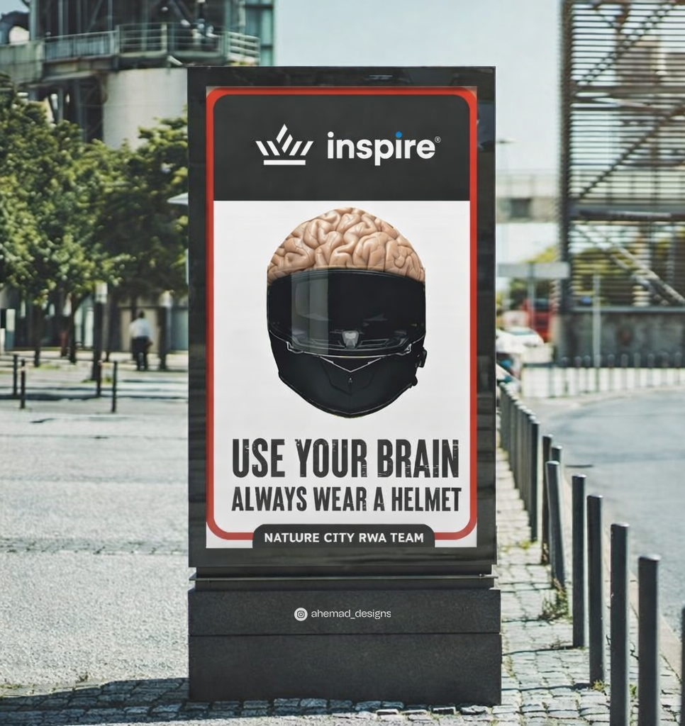Instagram post: Brain-in-helmet visual pun