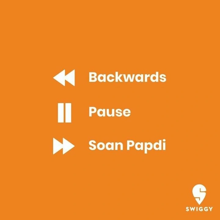 Diwali creative ad: Media-control icons paired with a joke about re-gifted festive sweets