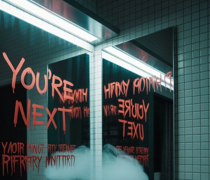Escape Rooms creative ad: Graffiti warning turns room into narrative