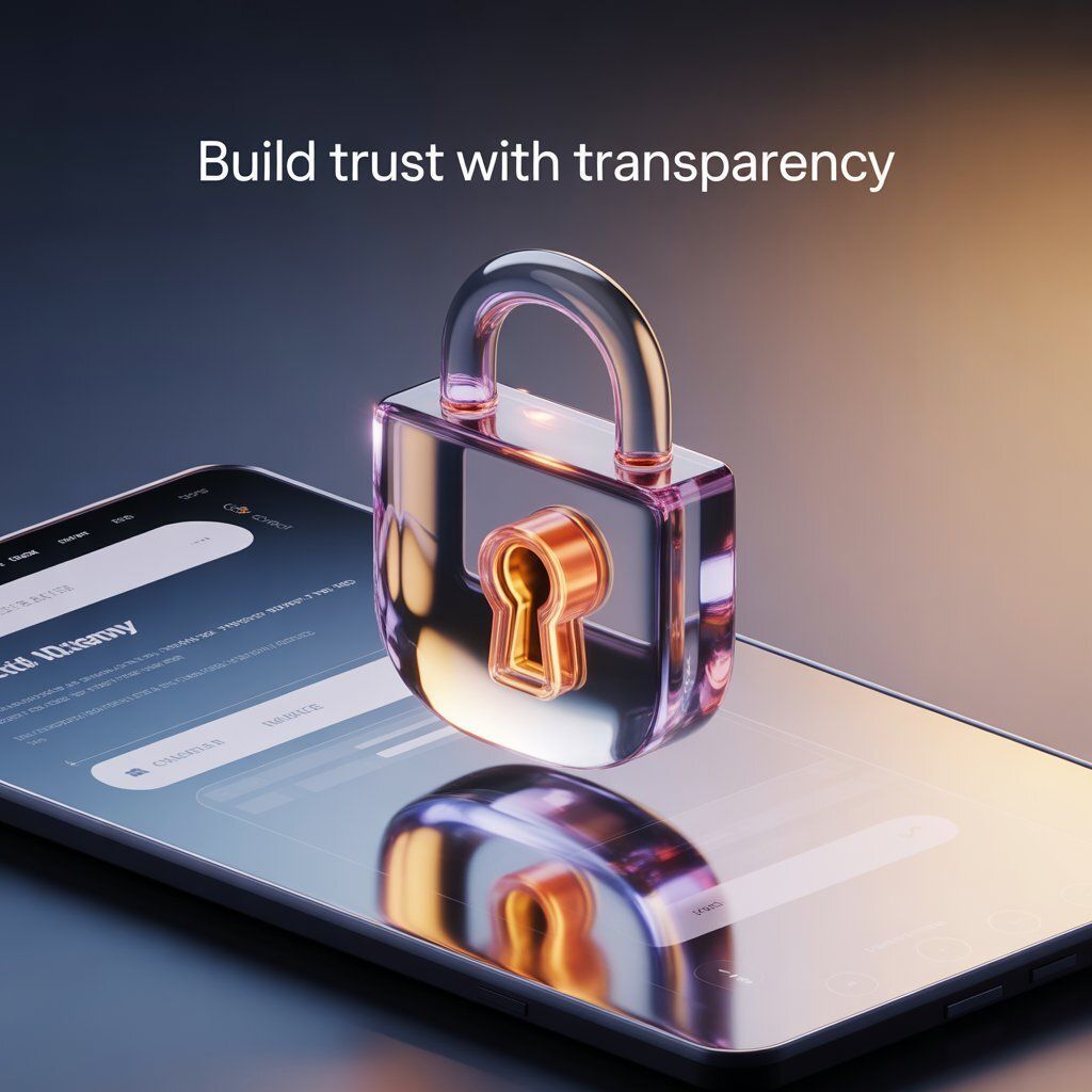 Instagram post: Transparent lock visualizes trust messaging