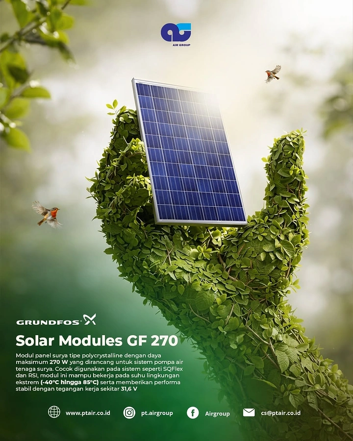 Solar & Energy creative ad: Hand made of green leaves holding a solar panel