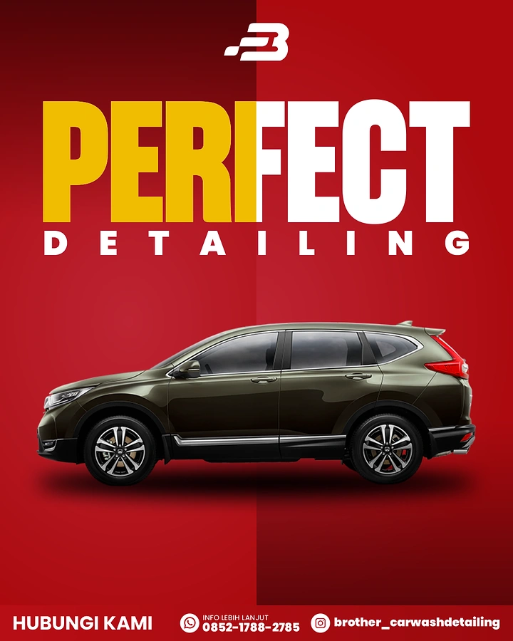 Car Wash & Detailing creative ad: Split before/after headline, bold minimal layout