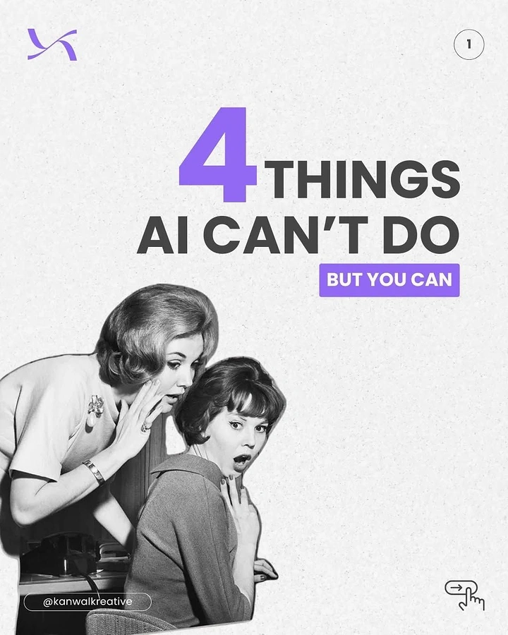 Agency creative ad: Retro whispering photo meets AI copy