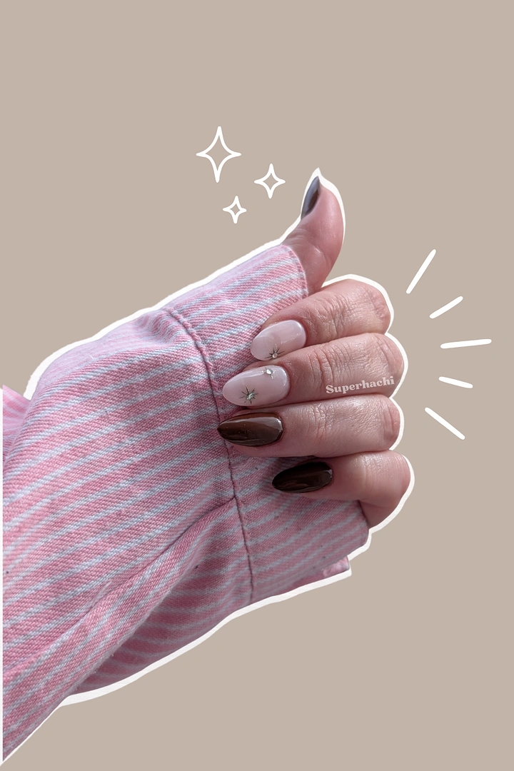 Nail Salons creative ad: Cutout thumbs-up hand sticker style