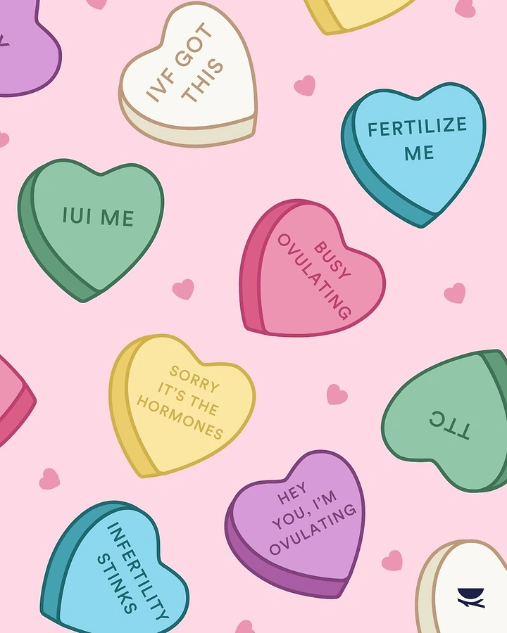 IVF & Fertility Clinics creative ad: Conversation hearts with witty fertility puns