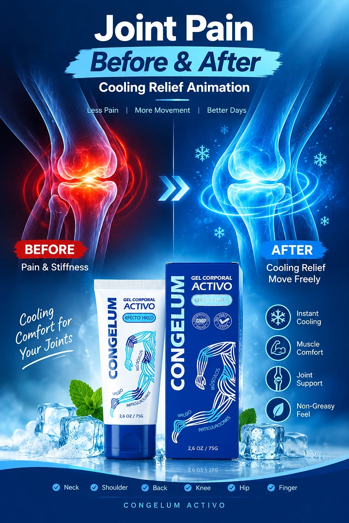 Pain Relief Brands creative ad: Before-after cooling metaphor is memorable