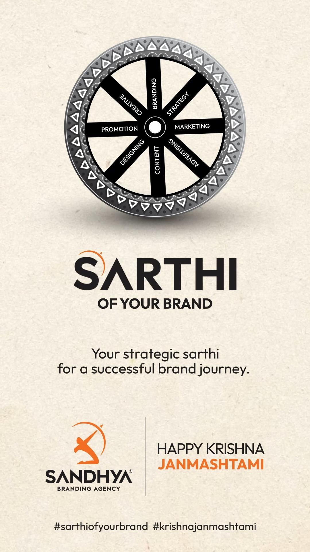 Chariot wheel labelled with marketing services