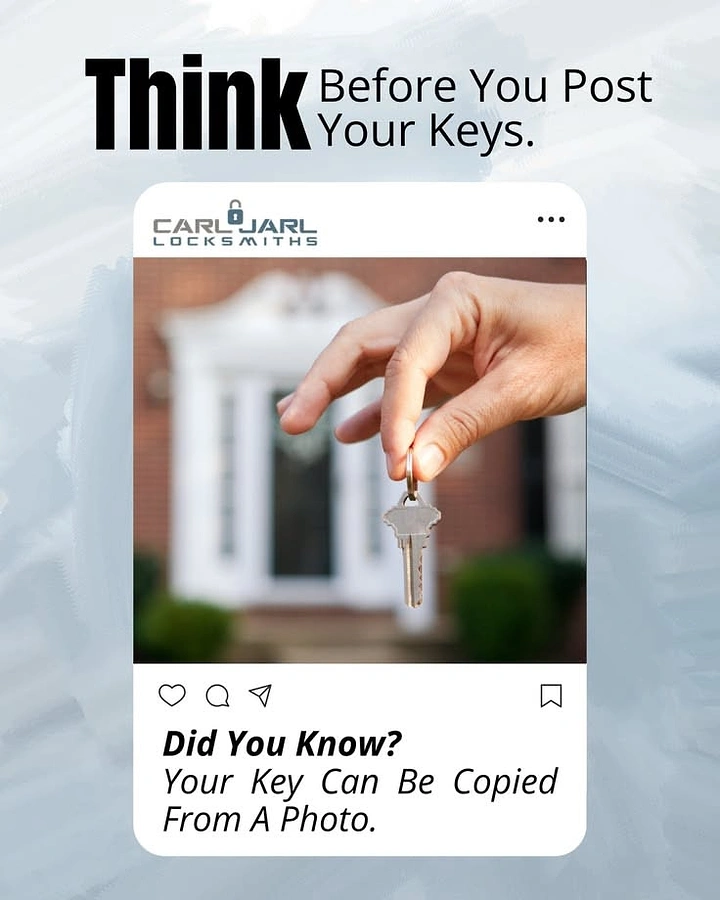 Locksmiths creative ad: Instagram post warns keys copied from photos