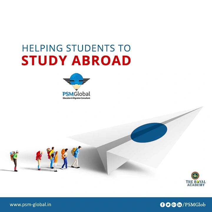 Study Abroad Consultants creative ad: Paper-plane metaphor with strong composition