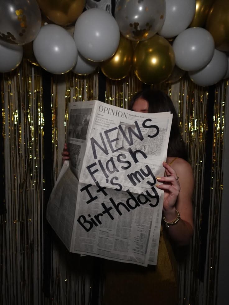 Instagram post: Birthday news headline creates playful concept