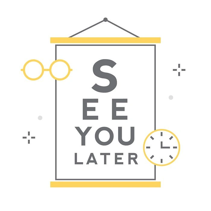 Opticians & Eye Care creative ad: Eye chart pun 'See You Later'