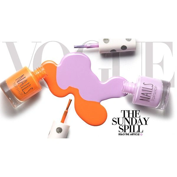 Nail Polish Brands creative ad: Colorful spill drives Sunday concept
