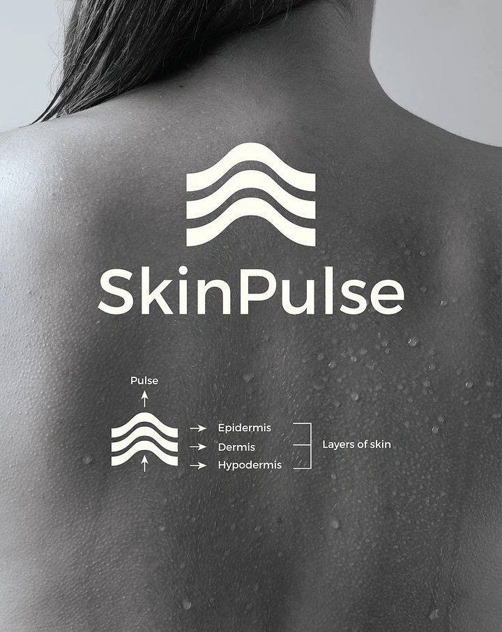 Skin & Cosmetic Clinics creative ad: Logo waves double as skin layers diagram