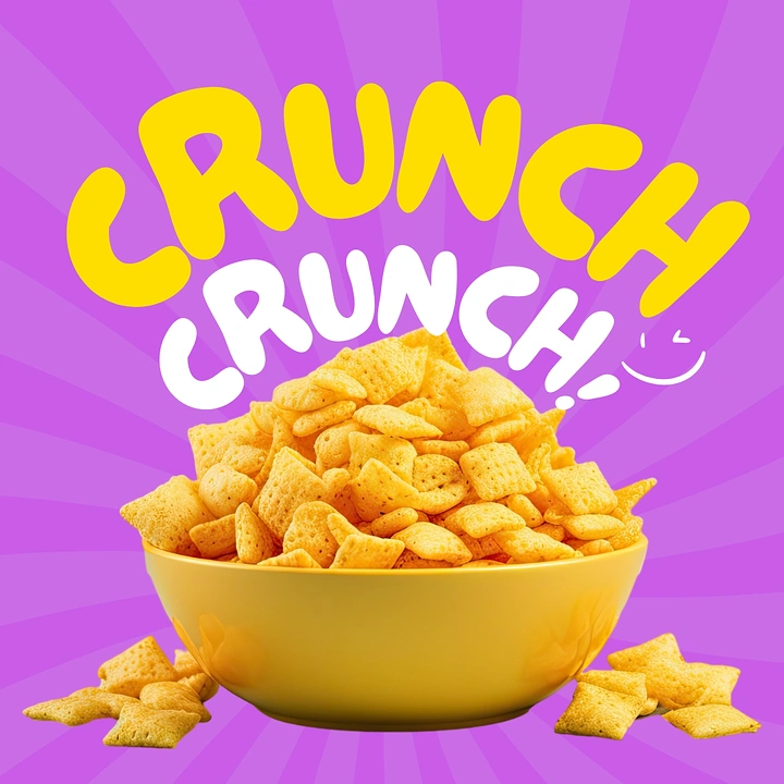 Breakfast Cereals & Oats creative ad: Bold crunch wordplay with product