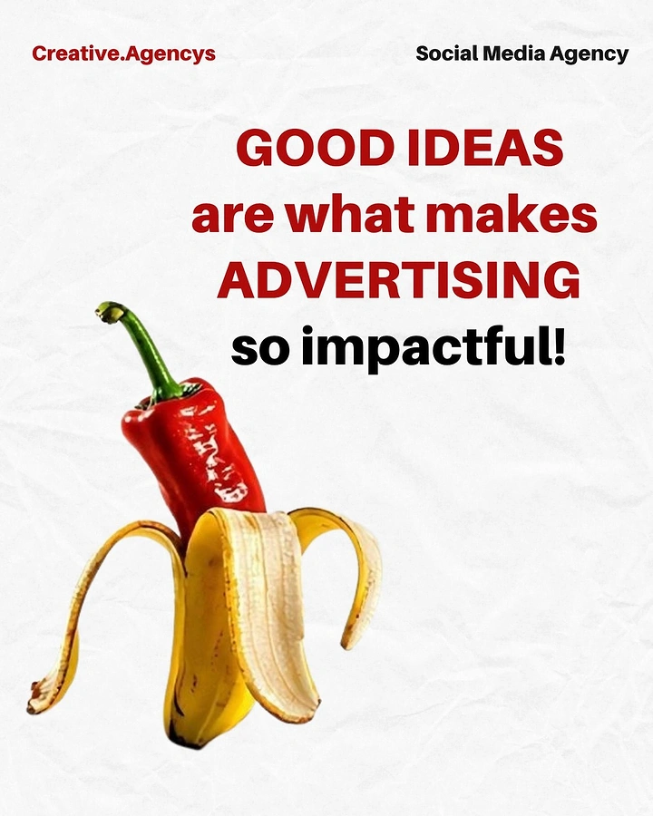 Agency creative ad: Chili peeled like banana: surprising idea metaphor