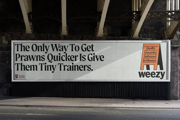 Food Delivery Apps creative ad: Train metaphor makes prawn delivery memorable