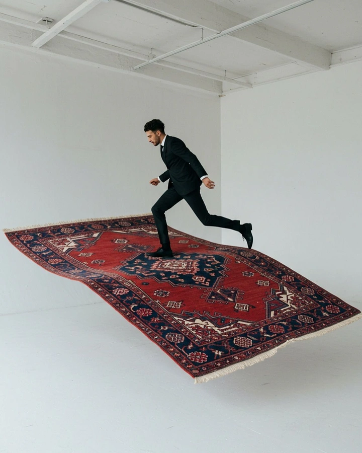 Rugs & Carpets creative ad: Runner treats rug like terrain